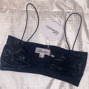 NWT Black Shiny Bralette